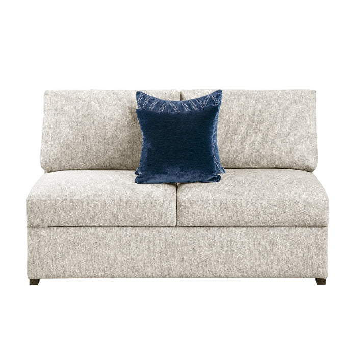 Homelegance - Isla 3 Piece Sectional with Pull-out Bed in Beige - 8548BE*42ACLCR2AA - GreatFurnitureDeal