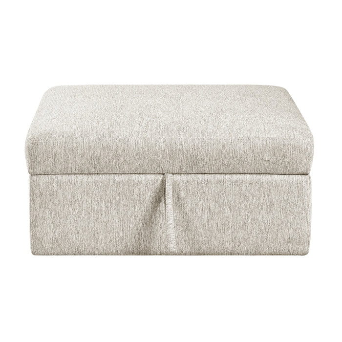 Homelegance - Isla 6 Piece Sectional with Reversible Chaise, Pull-out Bed, Hidden Storage and Ottoman in Beige - 8548BE*7VC2ACR2ACLACAOT - GreatFurnitureDeal