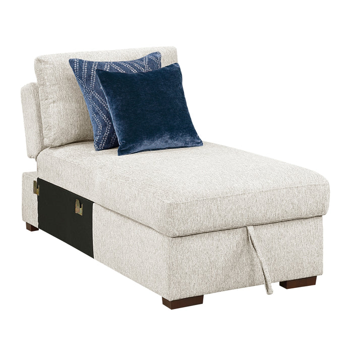 Homelegance - Isla 6 Piece Sectional with Reversible Chaise, Pull-out Bed, Hidden Storage and Ottoman in Beige - 8548BE*7VC2ACR2ACLACAOT - GreatFurnitureDeal