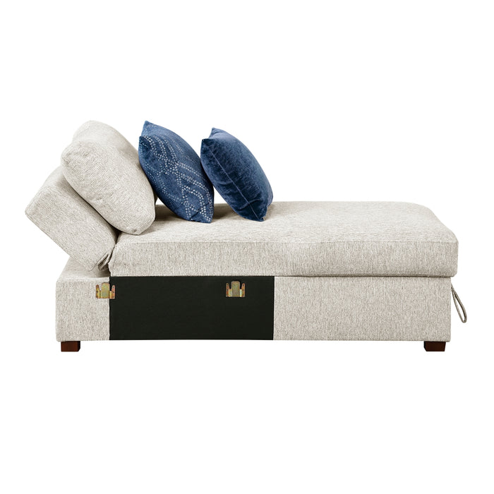 Homelegance - Isla 6 Piece Sectional with Reversible Chaise, Pull-out Bed, Hidden Storage and Ottoman in Beige - 8548BE*7VC2ACR2ACLACAOT - GreatFurnitureDeal
