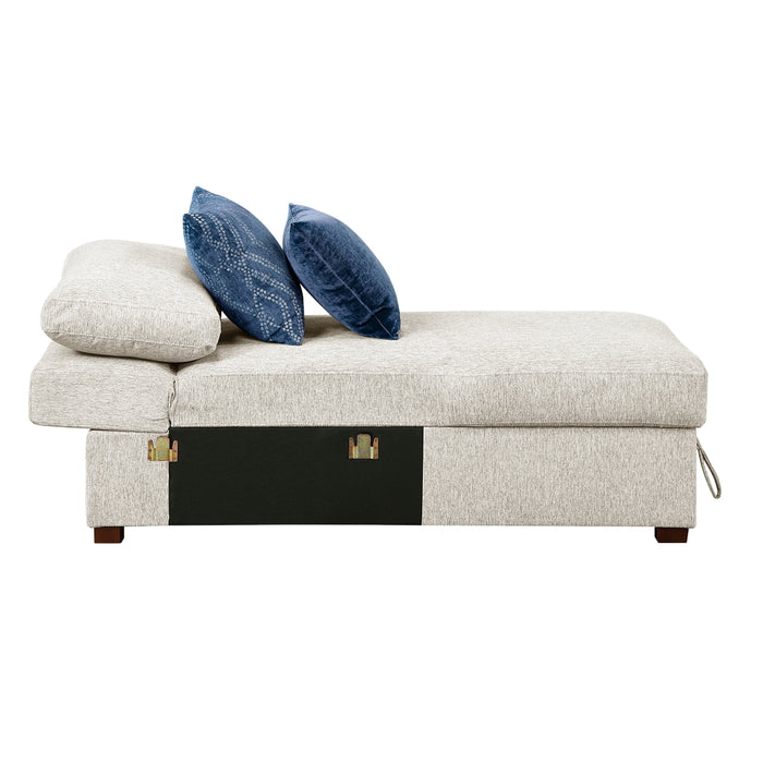 Homelegance -  Isla 5 Piece Sectional with Convertible and Reversible Chaise, Hidden Storage, Click Motion Back in Beige - 8548BE*6VCCR22AACA