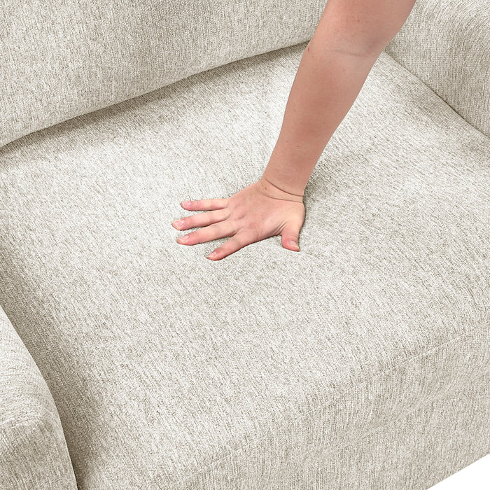 Homelegance - Isla 4 Piece Sectional with Pull-out Bed and Ottoman in Beige - 8548BE*52ACLCR2AAOT - GreatFurnitureDeal