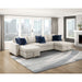 Homelegance - Isla 3 Piece Sectional with Reversible Chaises, Pull-out Bed and Hidden Storage, Click Motion Back in Beige - 8548BE*42VC2ACLA - GreatFurnitureDeal
