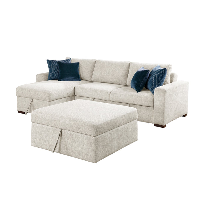 Homelegance - Isla 3 Piece Sectional with Reversible Chaise in Beige - 8548BE*4VC2ACLAOT - GreatFurnitureDeal