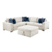 Homelegance - Isla 4 Piece Sectional with Pull-out Bed and Ottoman in Beige - 8548BE*52ACLCR2AAOT - GreatFurnitureDeal