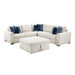 Homelegance - Isla 4 Piece Sectional with Pull-out Bed and Ottoman in Beige - 8548BE*52ACLCR2AAOT - GreatFurnitureDeal