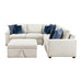 Homelegance - Isla 4 Piece Sectional with Pull-out Bed and Ottoman in Beige - 8548BE*52ACLCR2AAOT - GreatFurnitureDeal