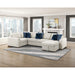 Homelegance - Isla 4 Piece Sectional with Convertible and Reversible Chaise, Hidden Storage, Click Motion Back in Beige - 8548BE*5VC2ACRACA - GreatFurnitureDeal