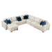 Homelegance - Isla 5 Piece Sectional with Reversible Chaise, Pull-out Bed and Hidden Storage in Beige - 8548BE*6VC2ACR2ACLACA - GreatFurnitureDeal