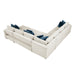 Homelegance - Isla 5 Piece Sectional with Reversible Chaise, Pull-out Bed and Hidden Storage in Beige - 8548BE*6VC2ACR2ACLACA - GreatFurnitureDeal