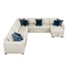 Homelegance - Isla 5 Piece Sectional with Reversible Chaise, Pull-out Bed and Hidden Storage in Beige - 8548BE*6VC2ACR2ACLACA - GreatFurnitureDeal