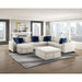 Homelegance - Isla 5 Piece Sectional with Reversible Chaise, Pull-out Bed, Hidden Storage and Ottoman in Beige - 8548BE*6VC2ACR2ACLAOT - GreatFurnitureDeal