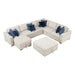 Homelegance - Isla 5 Piece Sectional with Reversible Chaise, Pull-out Bed, Hidden Storage and Ottoman in Beige - 8548BE*6VC2ACR2ACLAOT - GreatFurnitureDeal