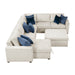 Homelegance - Isla 5 Piece Sectional with Reversible Chaise, Pull-out Bed, Hidden Storage and Ottoman in Beige - 8548BE*6VC2ACR2ACLAOT - GreatFurnitureDeal