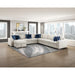 Homelegance - Isla 5 Piece Sectional with Convertible and Reversible Chaise, Hidden Storage, Click Motion Back in Beige - 8548BE*6VCCR22AACA - GreatFurnitureDeal