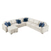 Homelegance - Isla 5 Piece Sectional with Convertible and Reversible Chaise, Hidden Storage, Click Motion Back in Beige - 8548BE*6VCCR22AACA - GreatFurnitureDeal