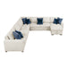 Homelegance - Isla 5 Piece Sectional with Convertible and Reversible Chaise, Hidden Storage, Click Motion Back in Beige - 8548BE*6VCCR22AACA - GreatFurnitureDeal
