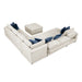 Homelegance - Isla 6 Piece Sectional with Reversible Chaise, Pull-out Bed, Hidden Storage and Ottoman in Beige - 8548BE*7VC2ACR2ACLACAOT - GreatFurnitureDeal