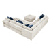 Homelegance - Isla 6 Piece Sectional with Reversible Chaise, Pull-out Bed, Hidden Storage and Ottoman in Beige - 8548BE*7VC2ACR2ACLACAOT - GreatFurnitureDeal