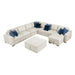 Homelegance - Isla 6 Piece Sectional with Reversible Chaise, Pull-out Bed, Hidden Storage and Ottoman in Beige - 8548BE*7VC2ACR2ACLACAOT - GreatFurnitureDeal