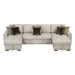 Homelegance - Isla 3 Piece Sectional with Reversible Chaises in Sage Sand - 8548*42VC2ACLA - GreatFurnitureDeal
