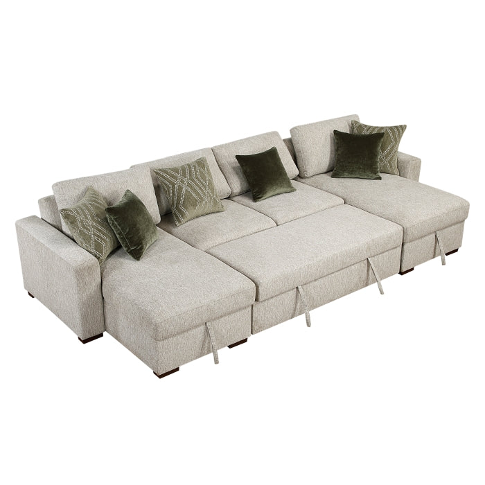 Homelegance - Isla 3 Piece Sectional with Reversible Chaises in Sage Sand - 8548*42VC2ACLA - GreatFurnitureDeal