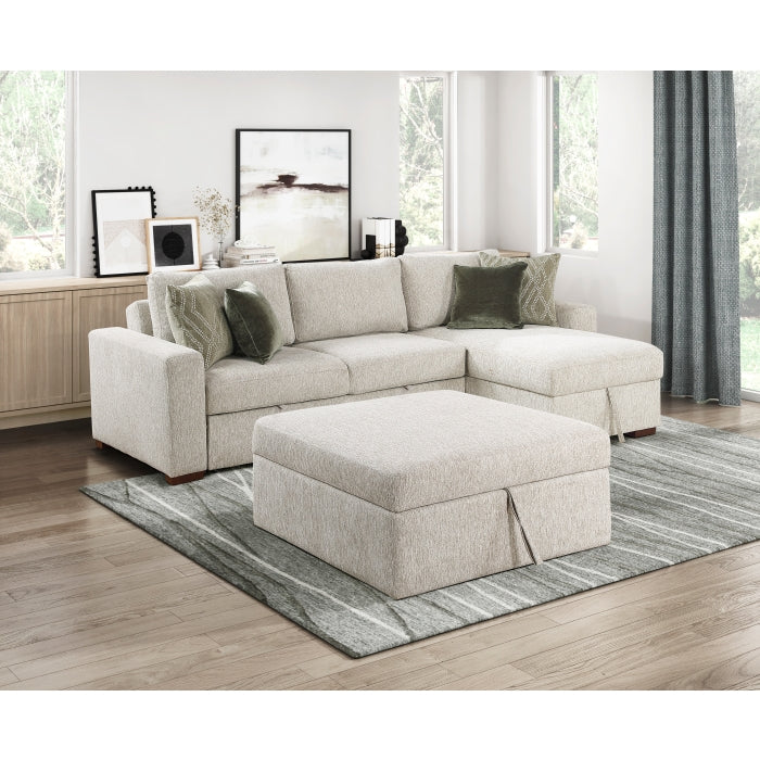 Homelegance - Isla 3 Piece Sectional with Reversible Chaise in Sage Sand - 8548*4VC2ACLAOT - GreatFurnitureDeal