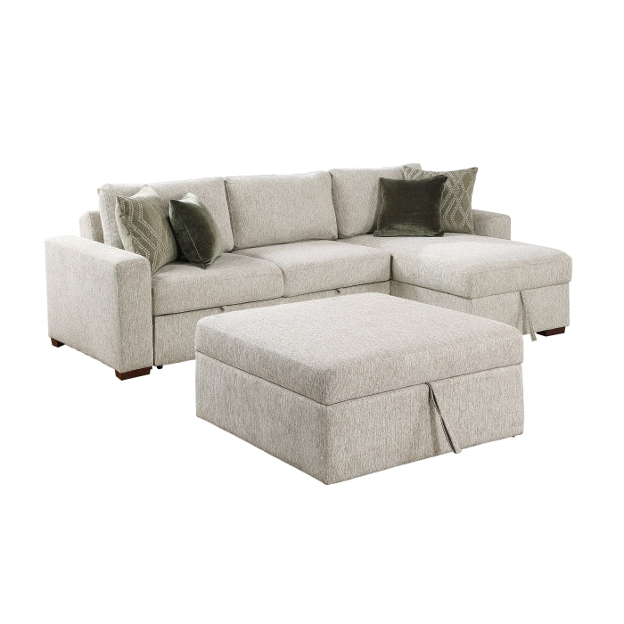 Homelegance - Isla 3 Piece Sectional with Reversible Chaise in Sage Sand - 8548*4VC2ACLAOT - GreatFurnitureDeal