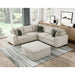 Homelegance - Isla 4 Piece Sectional with Pull-out Bed and Ottoman in Sage Sand - 8548*52ACLCR2AAOT - GreatFurnitureDeal