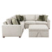 Homelegance - Isla 4 Piece Sectional with Pull-out Bed and Ottoman in Sage Sand - 8548*52ACLCR2AAOT - GreatFurnitureDeal