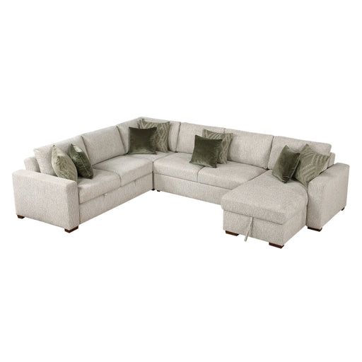 Homelegance - Isla 4 Piece Sectional with Reversible Chaise in Sage Sand - 8548*5VC2ACR2ACLA - GreatFurnitureDeal