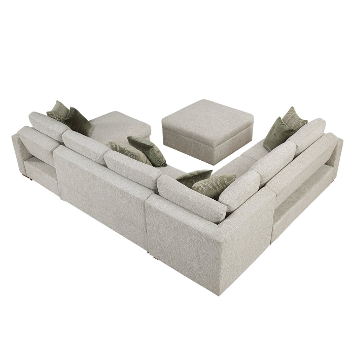 Homelegance - Isla 5 Piece Sectional with Reversible Chaise in Sage Sand - 8548*6VC2ACR2ACLAOT - GreatFurnitureDeal