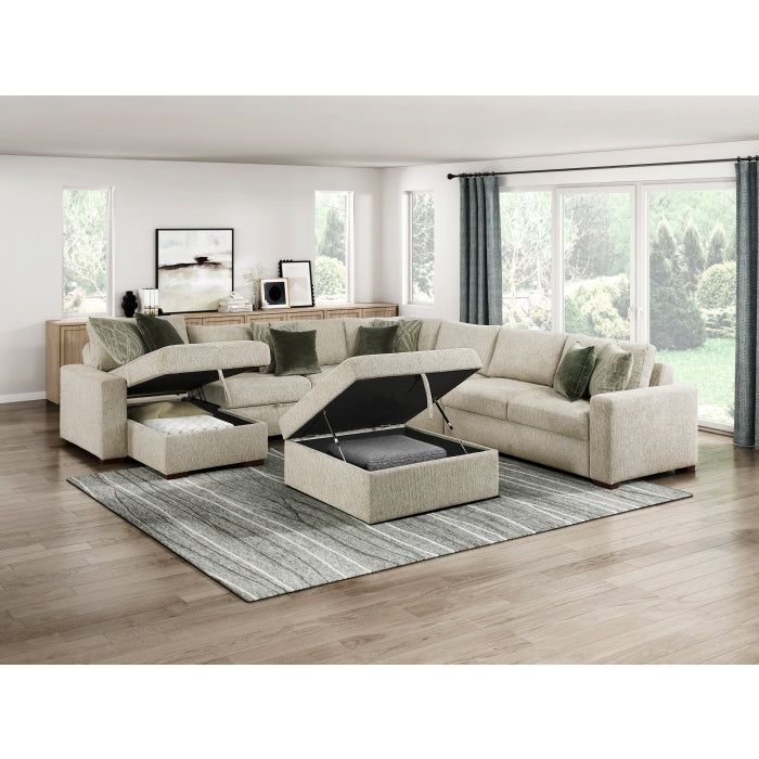 Homelegance - Isla 6 Piece Sectional with Reversible Chaise in Beige - 8548*7VC2ACR2ACLACAOT - GreatFurnitureDeal