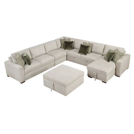 Homelegance - Isla 6 Piece Sectional with Reversible Chaise in Beige - 8548*7VC2ACR2ACLACAOT - GreatFurnitureDeal