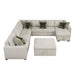 Homelegance - Isla 6 Piece Sectional with Reversible Chaise in Beige - 8548*7VC2ACR2ACLACAOT - GreatFurnitureDeal