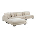 Homelegance - Traverse 4 Piece Modular Sectional with Ottoman - 8555BE*2AC1CROT - GreatFurnitureDeal