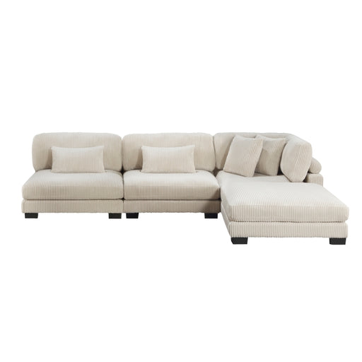 Homelegance - Traverse 4 Piece Modular Sectional with Ottoman - 8555BE*2AC1CROT - GreatFurnitureDeal