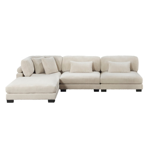 Homelegance - Traverse 4 Piece Modular Sectional with Ottoman - 8555BE*2AC1CROT - GreatFurnitureDeal