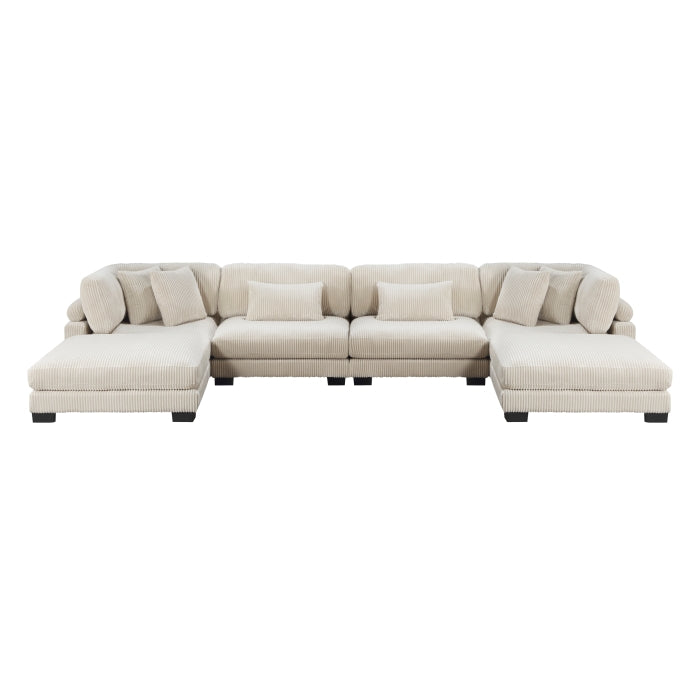 Homelegance - Traverse 6 Piece Modular Sectional with Ottomans - 8555BE*2CR2AC2OT - GreatFurnitureDeal
