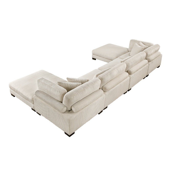 Homelegance - Traverse 6 Piece Modular Sectional with Ottomans - 8555BE*2CR2AC2OT