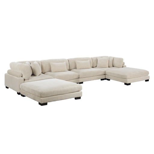 Homelegance - Traverse 6 Piece Modular Sectional with Ottomans - 8555BE*2CR2AC2OT - GreatFurnitureDeal