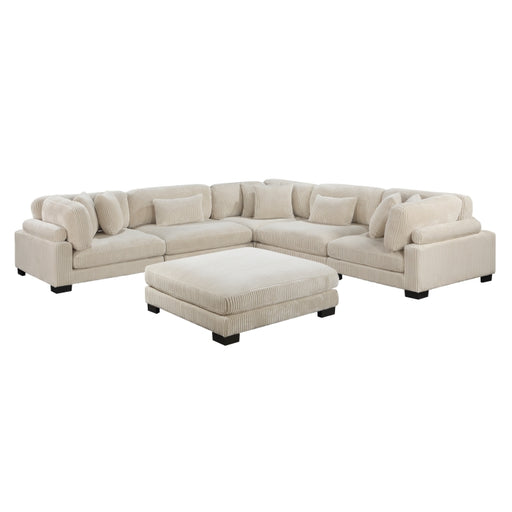 Homelegance - Traverse 6 Piece Modular Sectional with Ottoman - 8555BE*3CR2ACOT - GreatFurnitureDeal