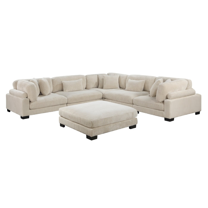 Homelegance - Traverse 6 Piece Modular Sectional with Ottoman - 8555BE*3CR2ACOT - GreatFurnitureDeal