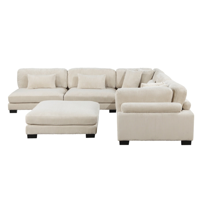 Homelegance - Traverse 6 Piece Modular Sectional with Ottoman - 8555BE*6OT - GreatFurnitureDeal