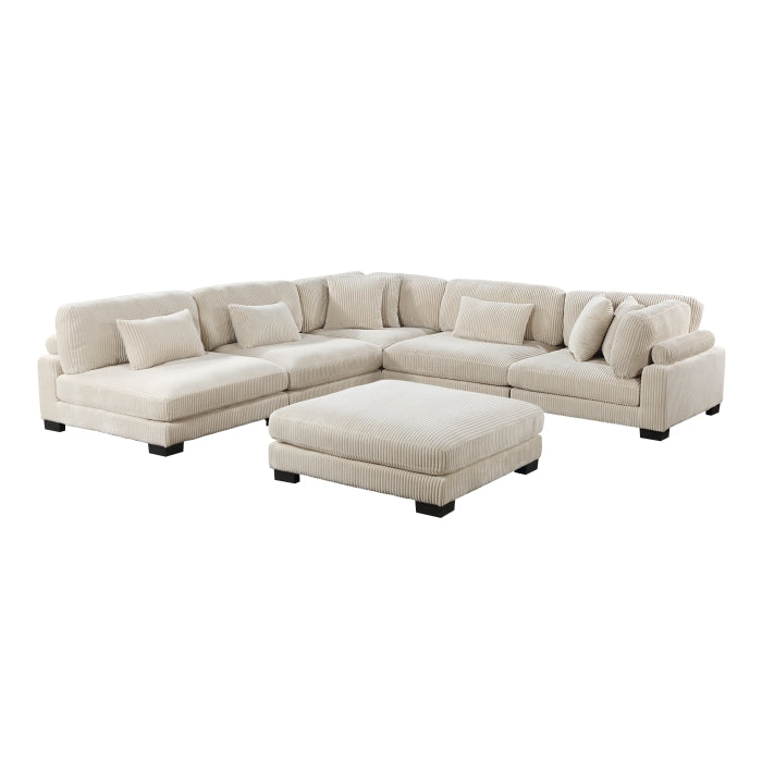 Homelegance - Traverse 6 Piece Modular Sectional with Ottoman - 8555BE*6OT