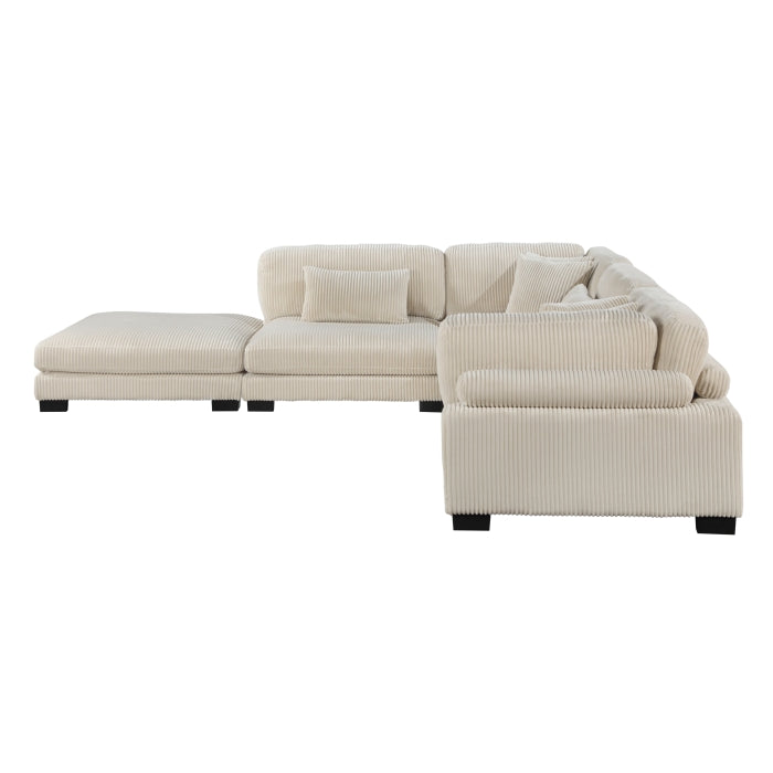 Homelegance - Traverse 5 Piece Modular Sectional with Ottoman - 8555BE*5OT - GreatFurnitureDeal