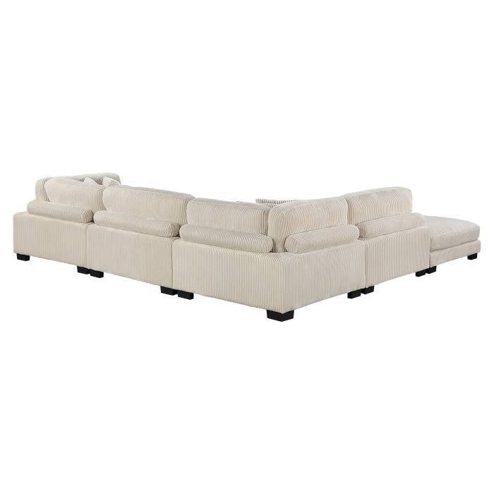 Homelegance - Traverse 5 Piece Modular Sectional with Ottoman - 8555BE*5OT