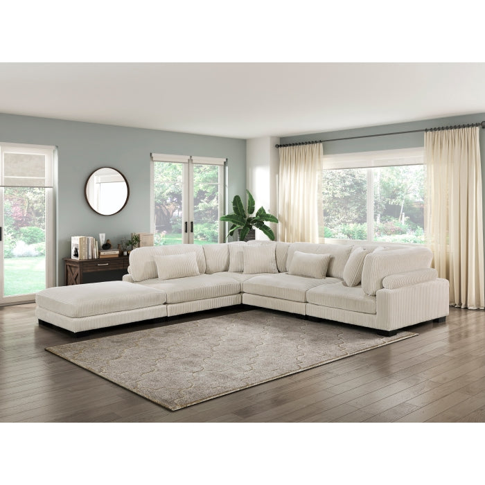 Homelegance - Traverse 5 Piece Modular Sectional with Ottoman - 8555BE*5OT