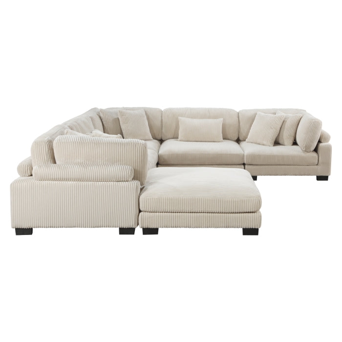 Homelegance - Traverse 6 Piece Modular Sectional with Ottoman - 8555BE*3CR2ACOT