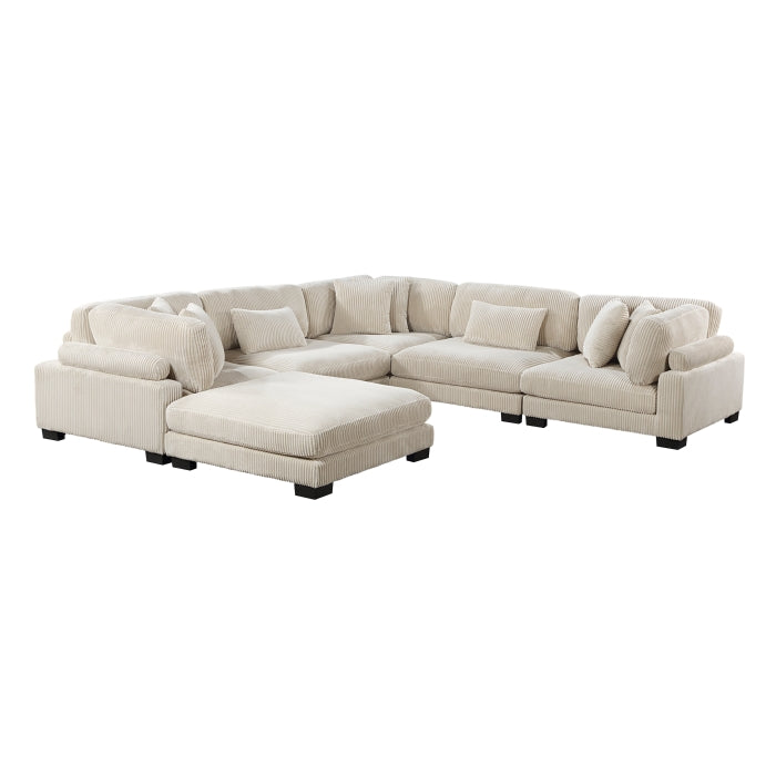 Homelegance - Traverse 6 Piece Modular Sectional with Ottoman - 8555BE*3CR2ACOT
